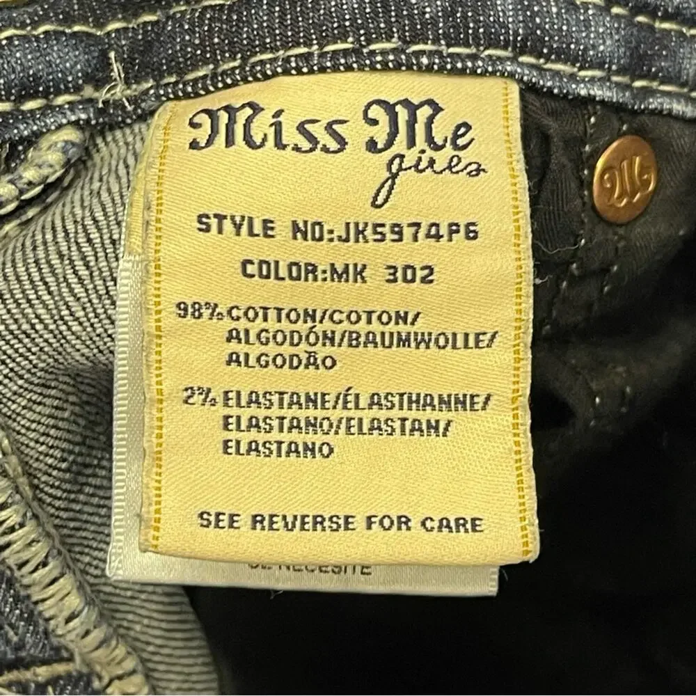 Miss Me, Girls Denim Glitzy Capris. Size 14. In excellent condition!